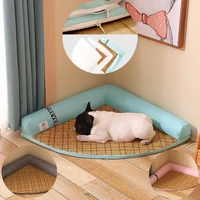 triangle summer cat bed all washable cool pet mat breathable dog bed house cat accessories 3 colors