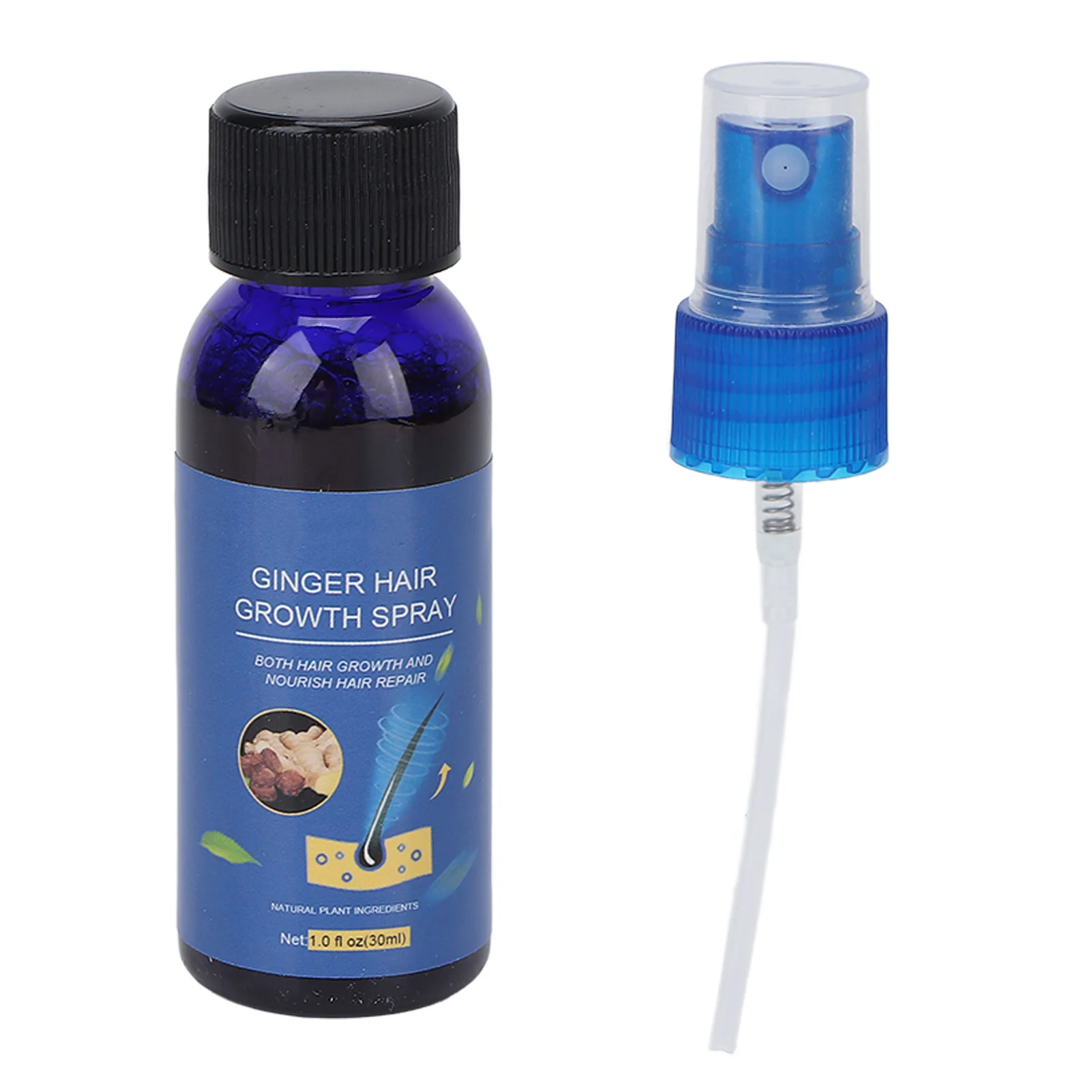 

Hair Growth Serum Nourish Hair Follicles Strengthen Thicker Hair Ginger Hair Growth Oil for Men Women Thinning Hair 30ml