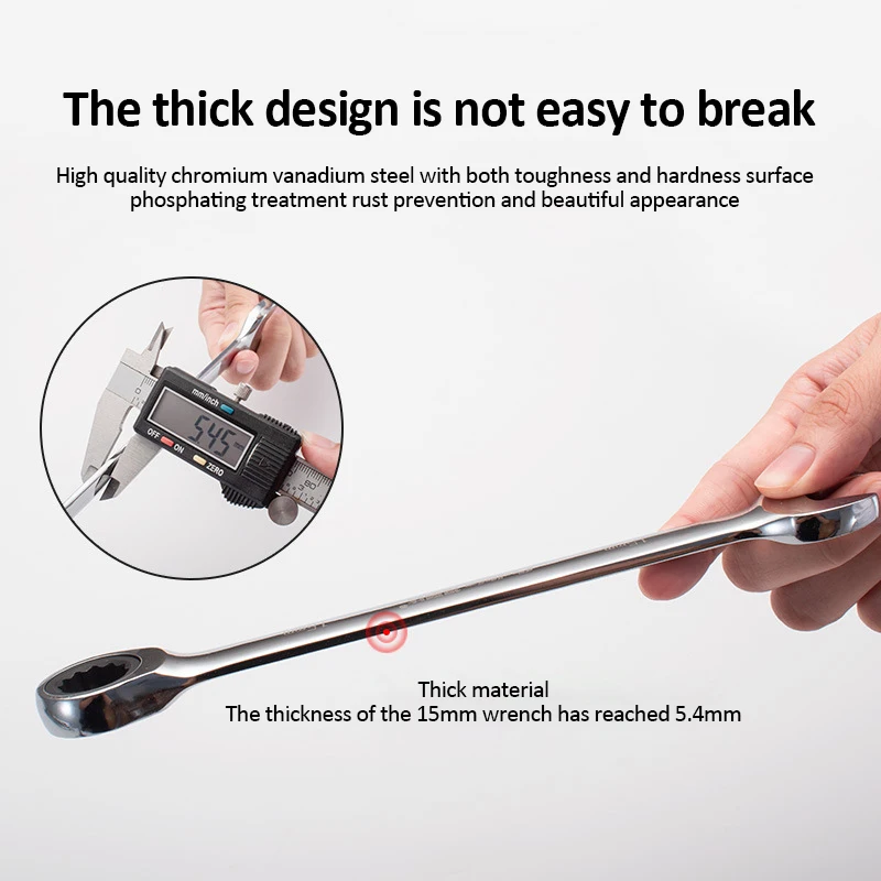 6-32 мм двойного назначения открытый ключ с храповым механизмом Цветение сливы