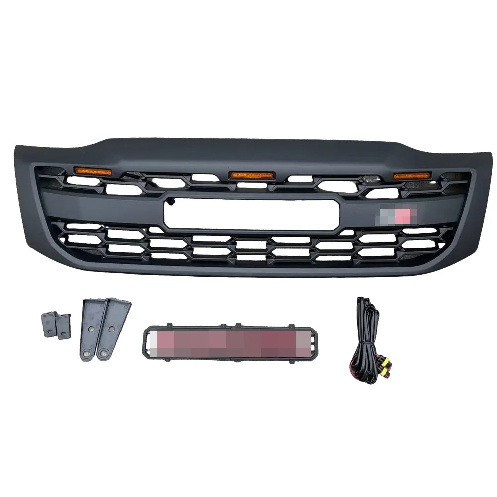 

Светодиодная передняя решетка для Toyota Hilux 2005-2014, сетчатая решетка, гоночные решетки с логотипом, решетки бампера, пикап 4X4, внешние автомобильные аксессуары