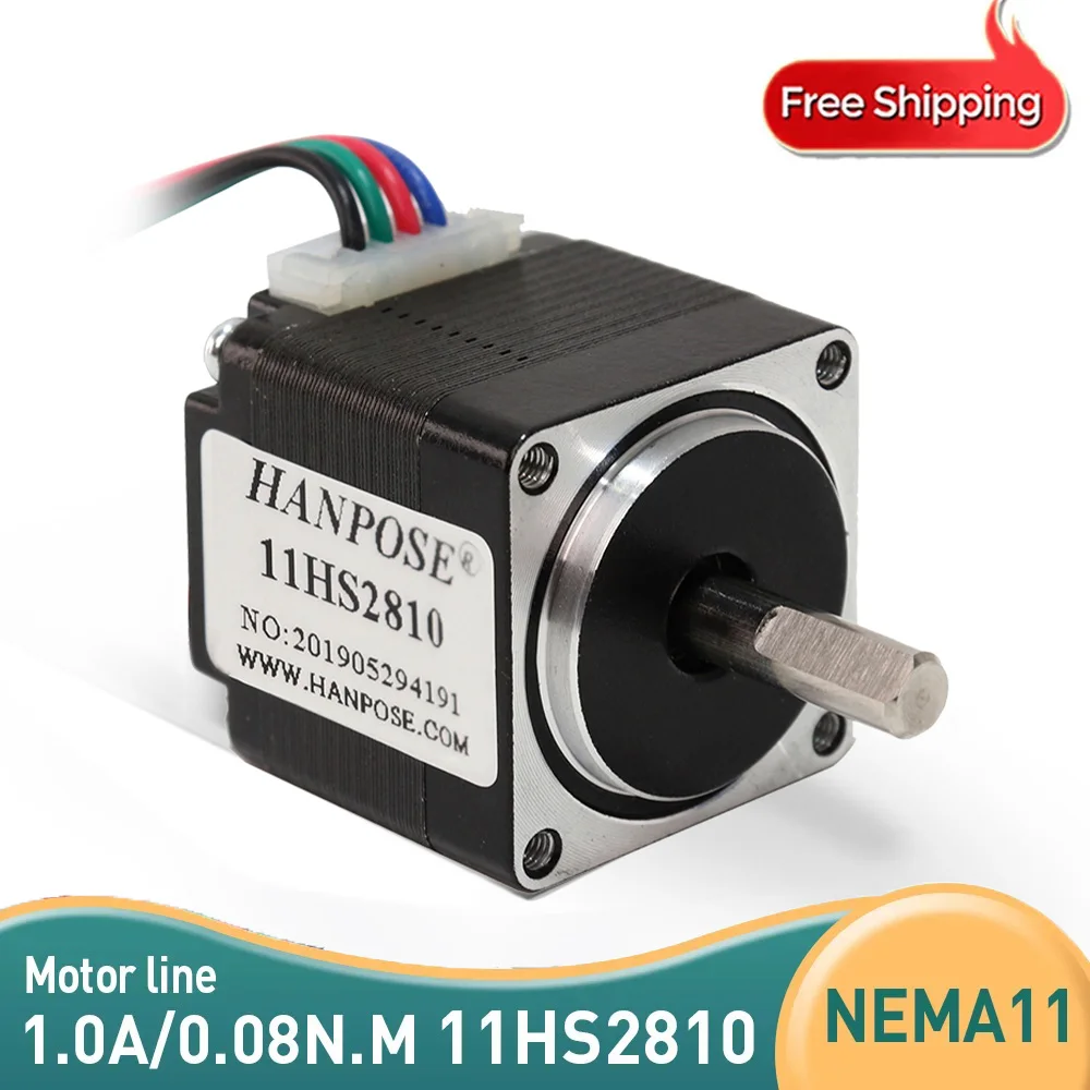 30 шт. 11HS2810 Nema11 гибридный шаговый двигатель 28x28x28 мм два фазы 4 провода 1 8 градуса