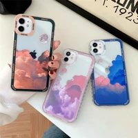 lupway fashion clear sunset cloud mountain scenery phone case for iphone 13 12 11 pro max x xs max xr 7 8 plus se2020 back cover