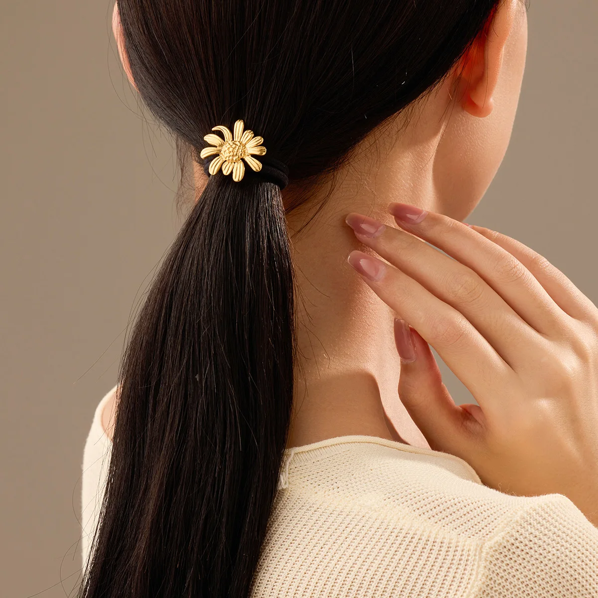 NIMAI 2024 новинка женская эластичная повязка для волос золотого цвета из