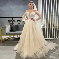 gabriellar v neck wedding dress princess tulle lace exquisite appliques fullsleeve mopping gown vestido de novia 2022 women