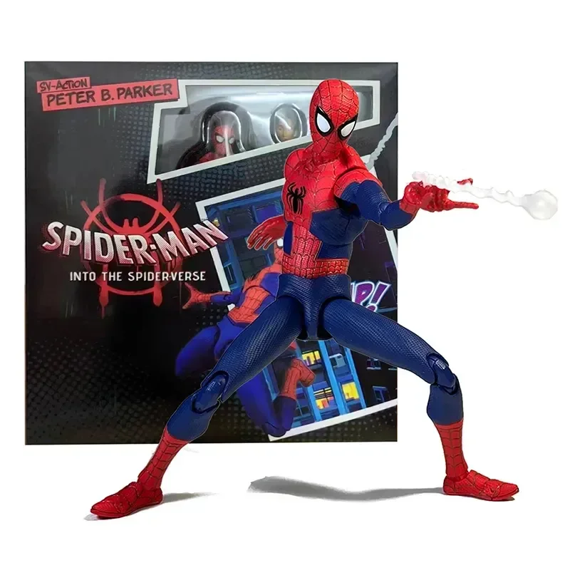 

Marvel Sv Action Spiderman Figures Sentinel Peter Parker Miles Morales Figure Anime Model Spider-man Into The Spider-verse Toys
