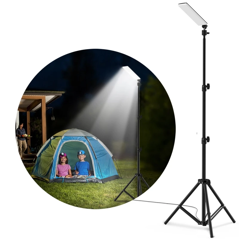 

Portable 6500-7000K Stand Light 84 LED Lamp Beads Camping Light Work Light with Stand Gifts for Family Member Daily Use