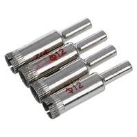 hot 4 pcs 12mm dia diamond coated drill bit marble tile glass hole saw cutter tool