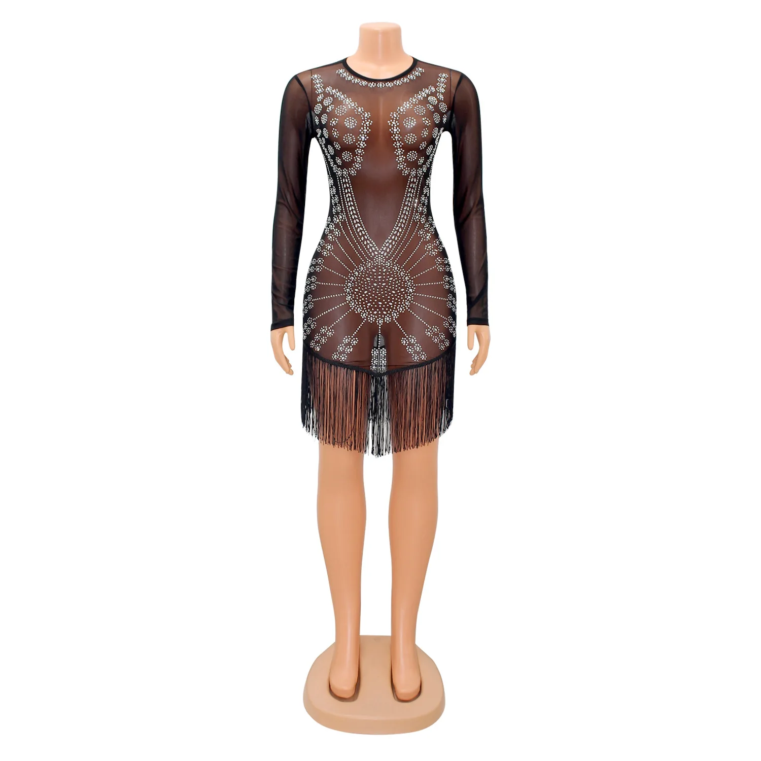 Женское платье роскошные сетки горячее сверло вечернее сексуальная перспектива