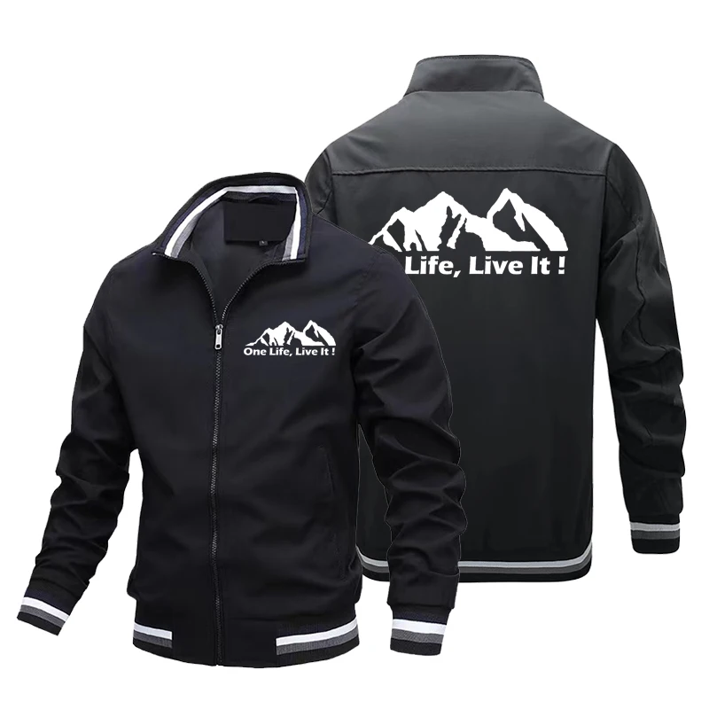 

2023 Men's Spring and Autumn Explosive Motorcycle Racing Zipper Jacket Printed Bomber Outdoor Motocross Clothing men's Clothing