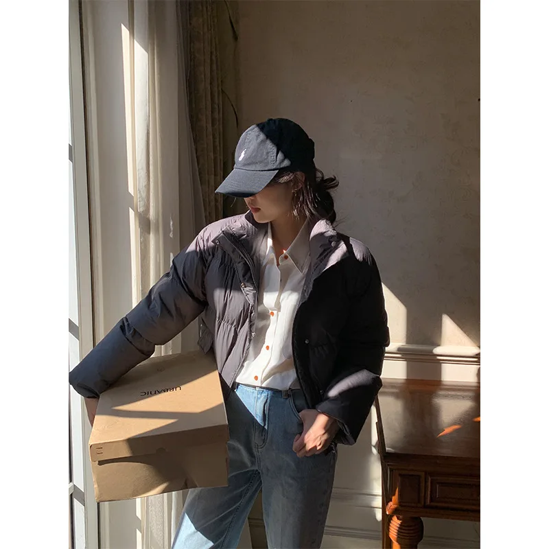 Down Jacket Female 2022 Winter New Korean Version of A Small White Duck Down Warm Bread Clothes Jacket