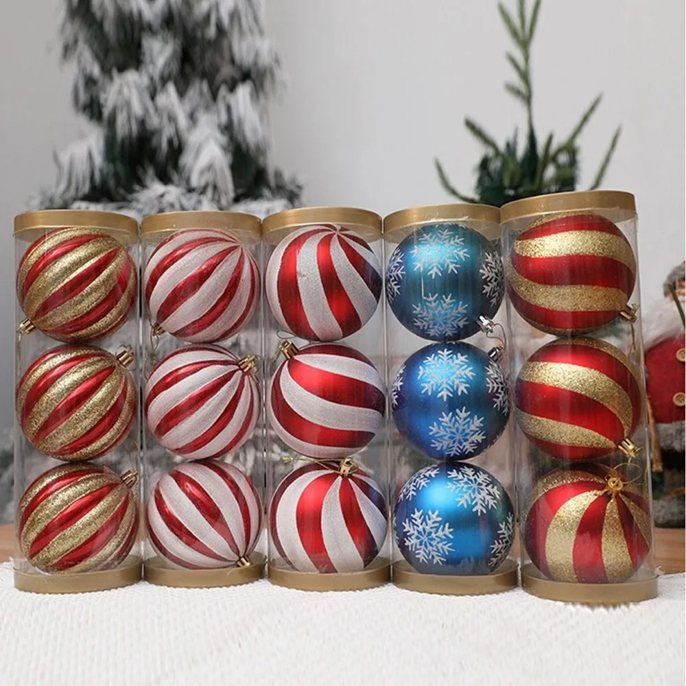 Пластиковые рождественские шары 10/12/15 см