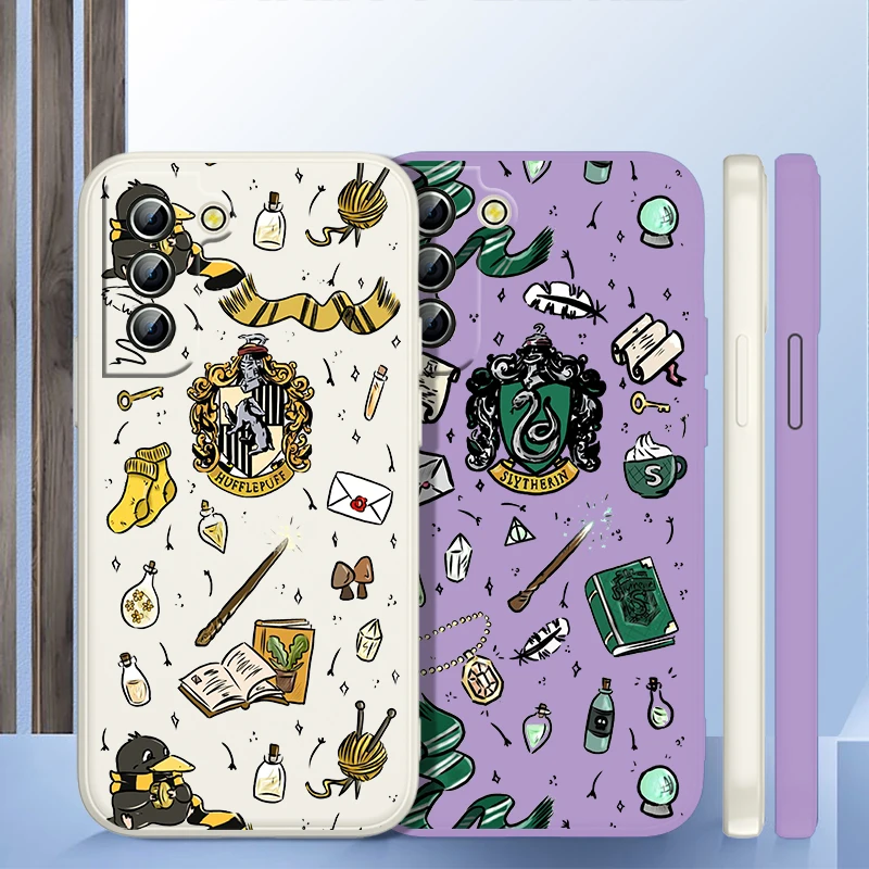 

Movie Animation Potterses Phone Case For Samsung Galaxy S10 S10e S20 S21 S22 Plus Lite Ultra FE 4G 5G Liquid Rope Silicone Soft