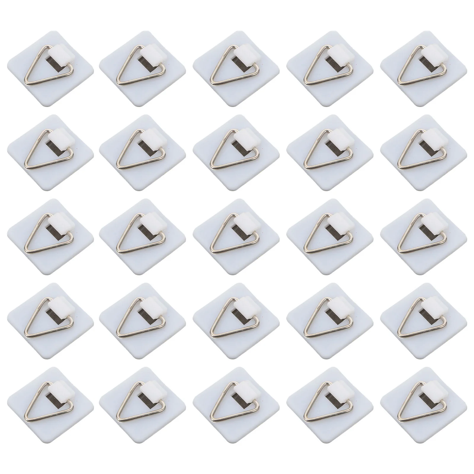

50 Pcs Nail-free Triangular Sticky Hook Painting Hooks Home Wall-mounted Board Picture Hangers Iron No