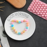 55 grids heart shape silicone candy molds non stick gummy mould pack of cake chocolate fondant ice molds home baking supplies