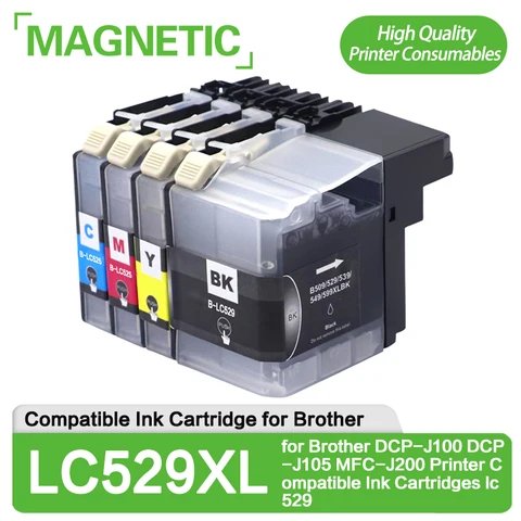 Картридж для принтера LC529, LC529XL, для принтера Brother DCP-J100, DCP-J105, MFC-J200, lc 529