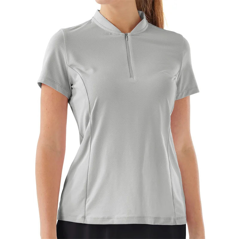 Women's Shirts Golf Vest Women T-shirt Half Zip Short Sleeve Tennis Tank Tops 50+ UV Protection Sport Quick Dry Fashion fitness