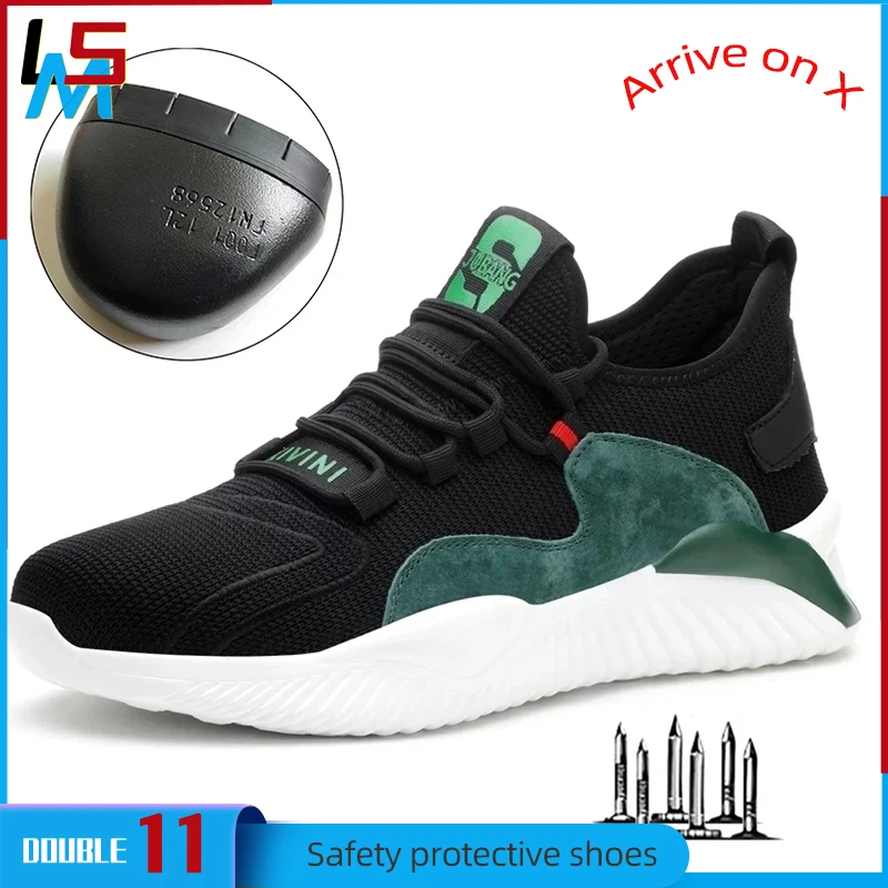 

Dropshipping Men Women Work Shoes Steel Toe Cap Safety Boots European Standard Anti-smash Anti-puncture Sport Shoes Safety Shoes