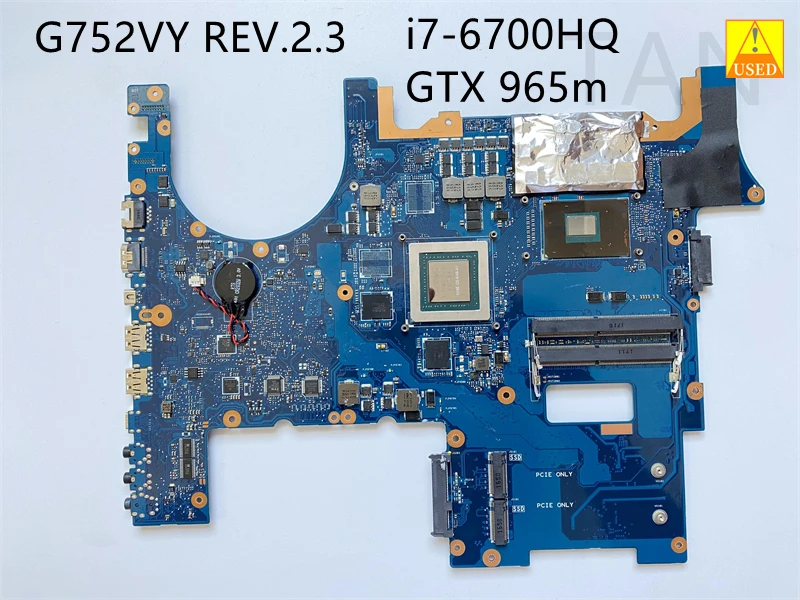 

Б/у материнская плата для ноутбука G752VY с процессором i7-6700HQ GTX965M GPU DDR4, полностью протестирована для работы идеально