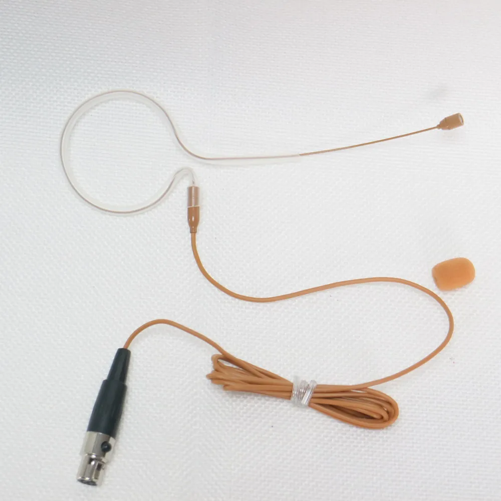 

Replacement Brown Single Ear Hook Headset Microphone For Shure ULXD SLXD QLXD Wireless System TA4F Mini XLR 4Pin