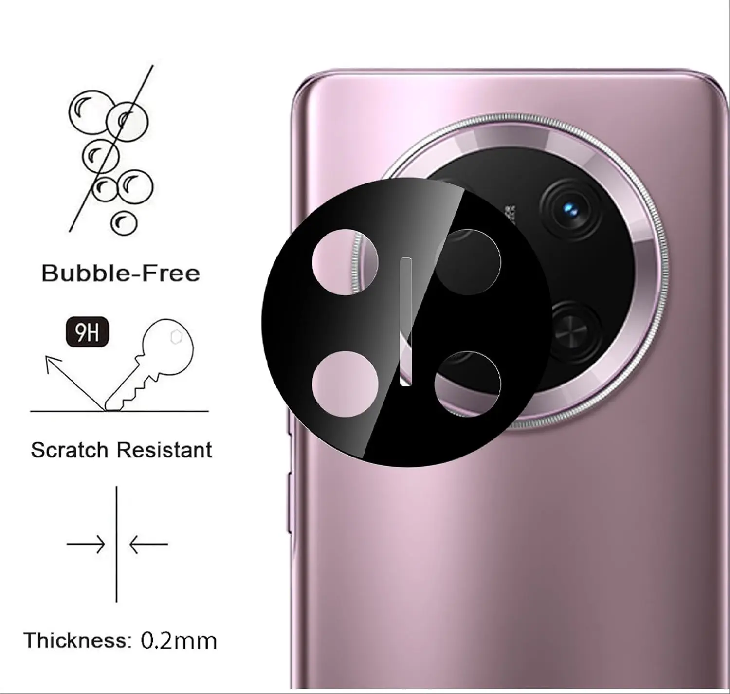 Фото 3D закаленное стекло с полным покрытием для Magic 7 Lite, черная защита объектива камеры для Honor X9C, защитное стекло для объектива №3