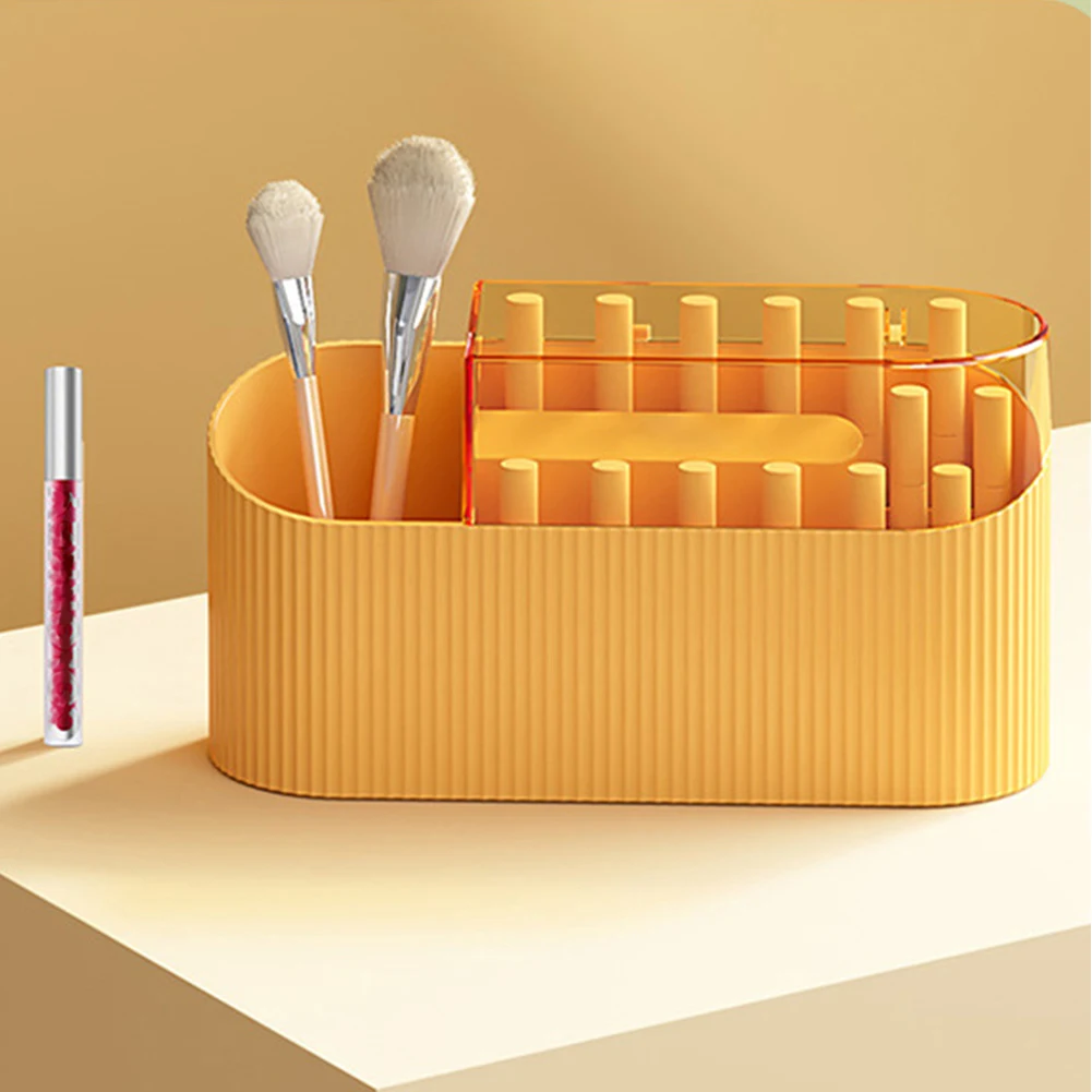 

Ящик для хранения косметики, многофункциональный настольный держатель для кистей для макияжа, помады, глазурь для губ, контейнер для ювелир...