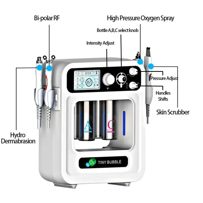 4 в 1 Aqua Jet Peel спа-кислородная инфузия H2O2 скруббер для кожи AquaSure крошечная