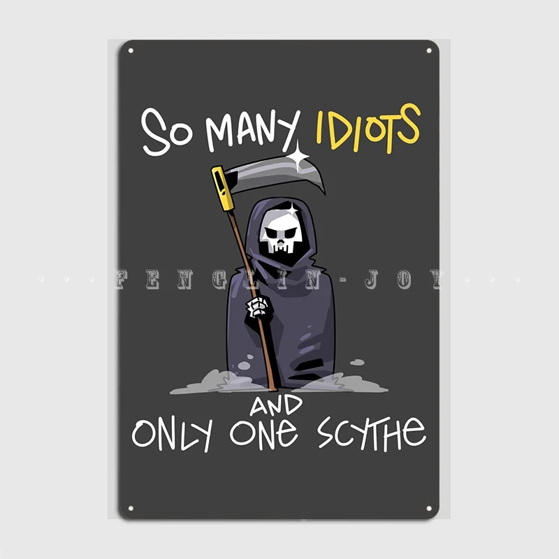 

Плакат Grim Reaper I на Хэллоуин, металлический плакат для клувечерние, создание украшения гаража, жестяной плакат