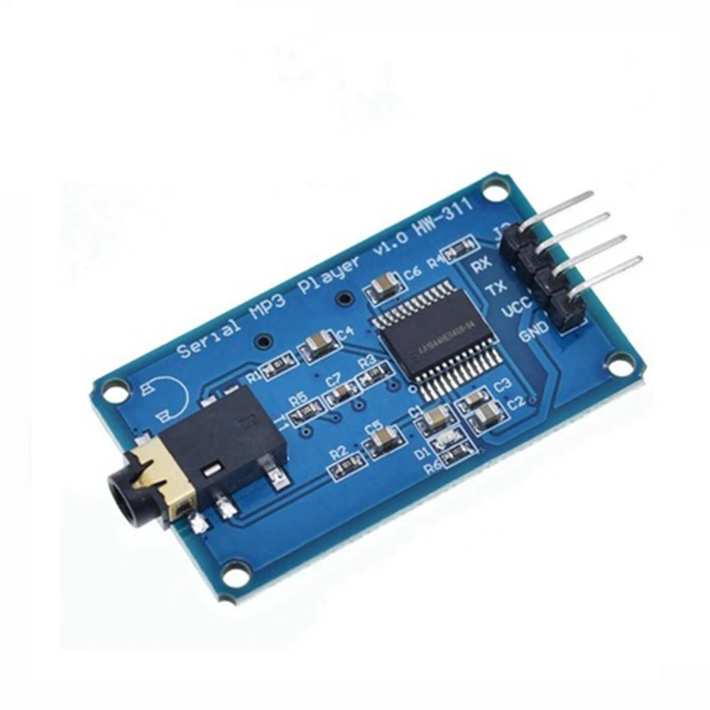 YX5300 UART TTL Serial Control MP3 Music Player Module Support MP3/WAV Micro SD/SDHC Card For Arduino/AVR/ARM/PIC 3.2-5.2V DC