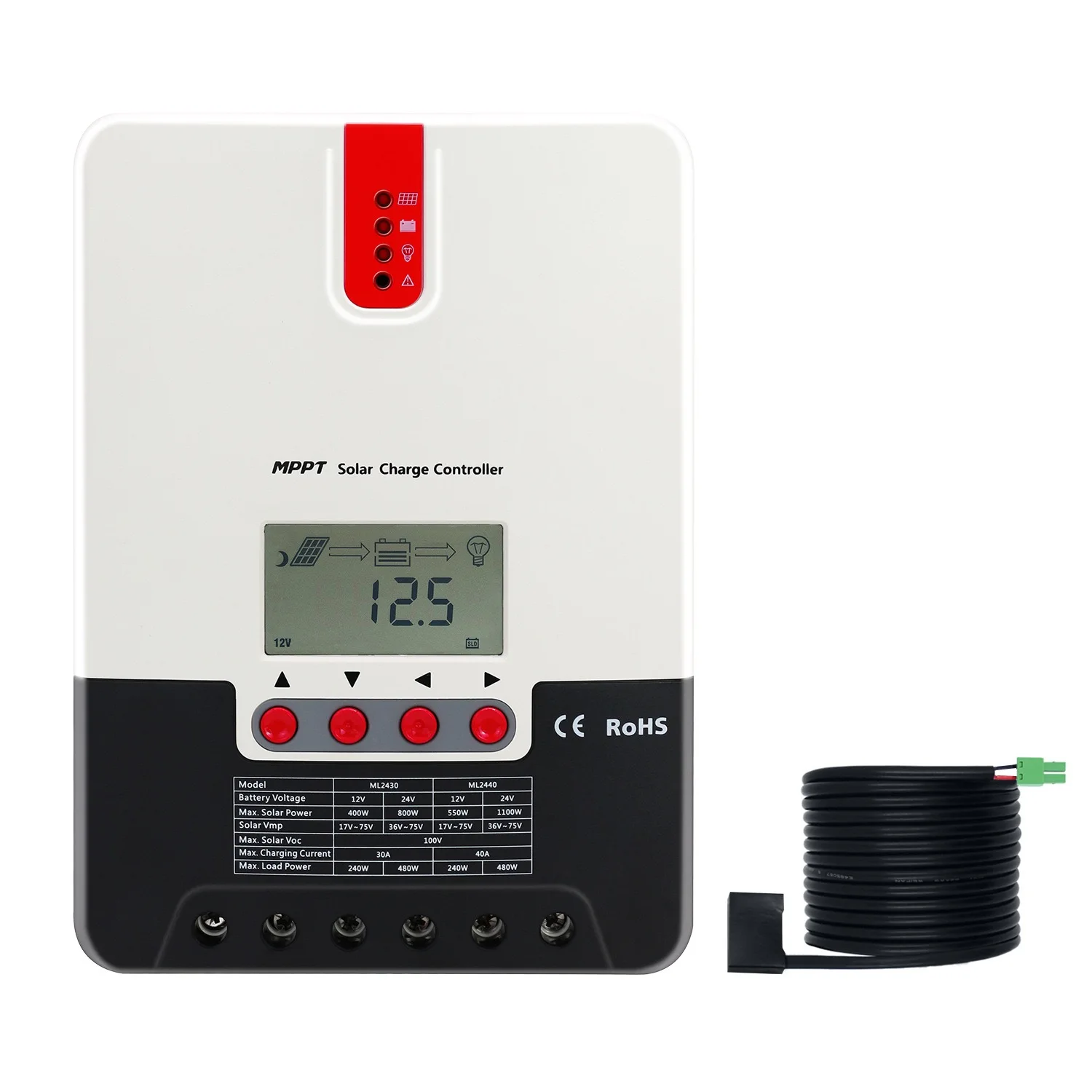 

ML4860 60A MPPT Solar Regulator 12V/24V/36V/48V Auto Max DC PV Input 150V Solar Charge Controller for Solar System