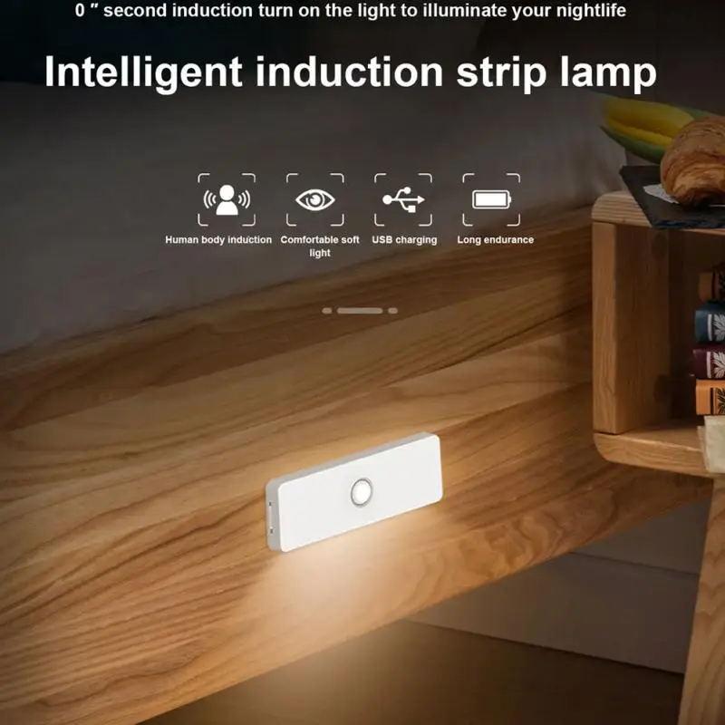 

Ночсветильник с датчиком движения, 6 светодиосветодиодный, беспроводная лампа с зарядкой от USB, для украшения спальни, кухни, гардероба, каби...
