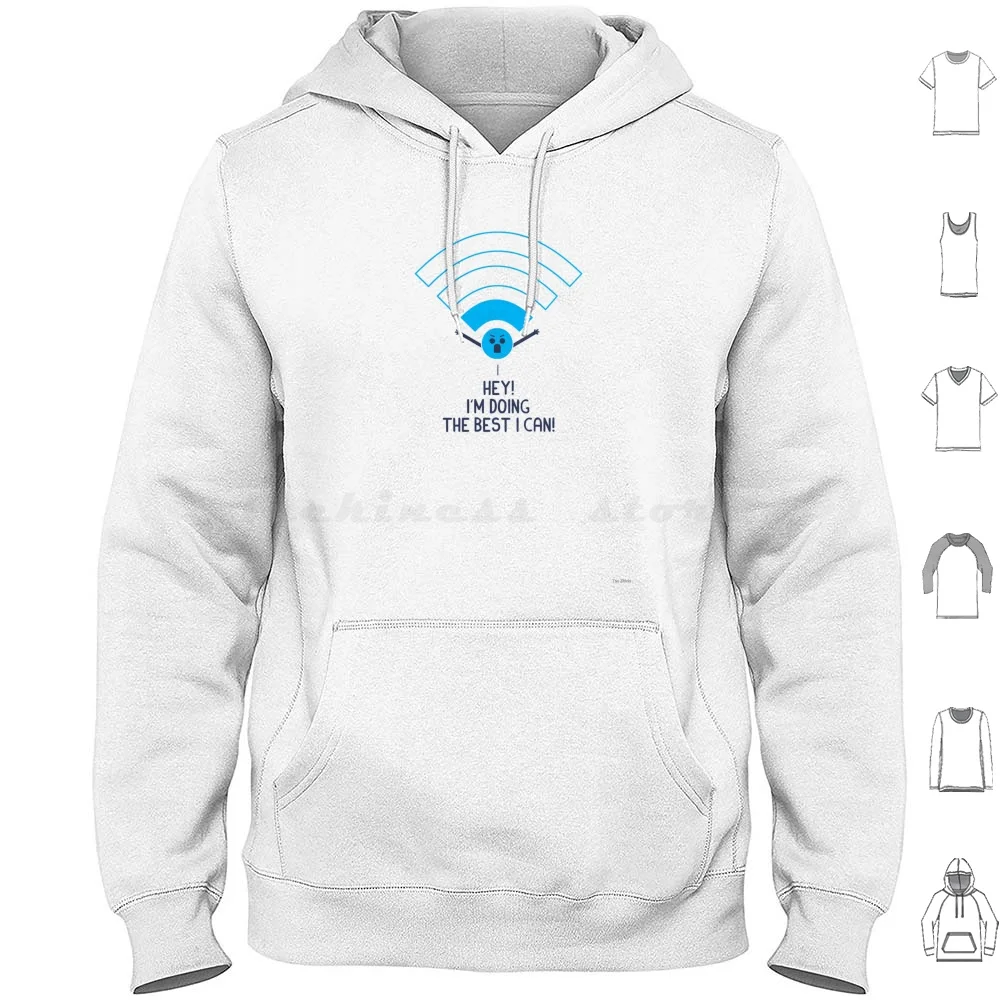 Хлопковая толстовка с длинным рукавом Wi-Fi технология интернет-сигнала Смешные