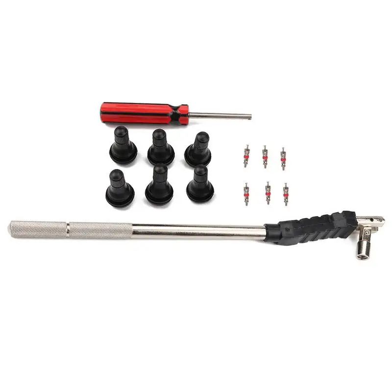 

Tire Valve Repair Tool Tire Valve Stem Tool Puller And Installer Kit Tire Valve Stem Tool Include 6 TR412 6 Valve Core 1 Valve