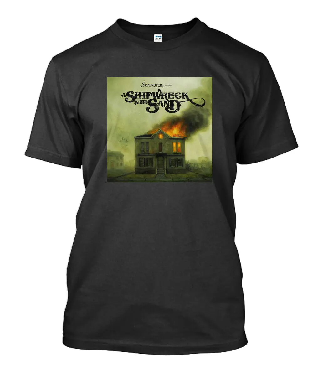 Лучшая новая музыкальная футболка Silverstein с изображением корабля в песке Канада