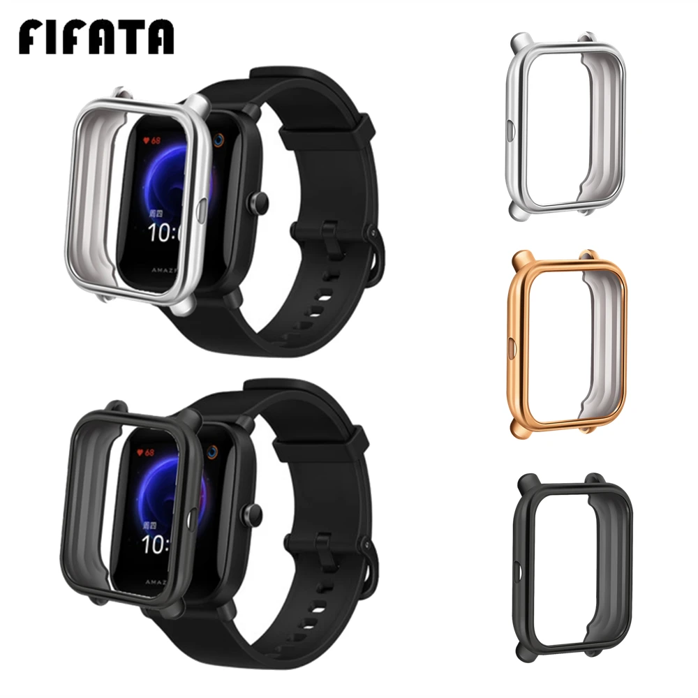 

Мягкий ТПУ чехол с покрытием FIFATA для Huami Amazfit bip u pro, чехол, защитный чехол для Amazfit Bip U/Bip S/GTS 2 Mini, бампер