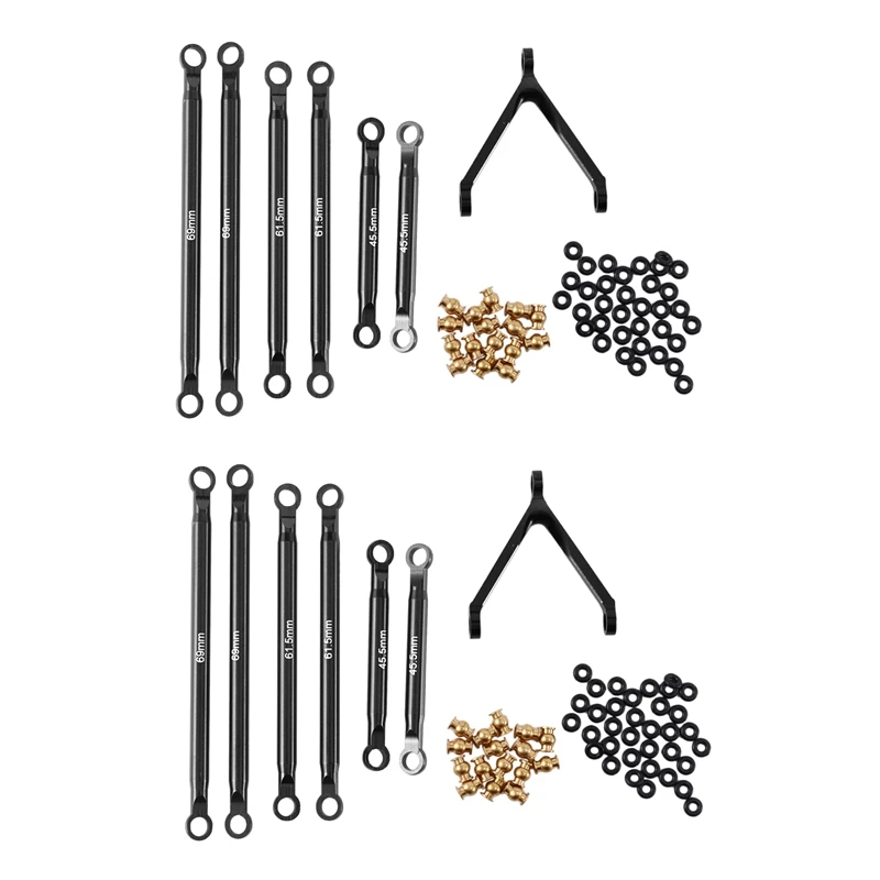 

2 комплекта для Axial SCX24 90081 1/24 RC Crawler автомобиль, стандартная звеньевая тяга, комплект звеньев подвески, AX31613