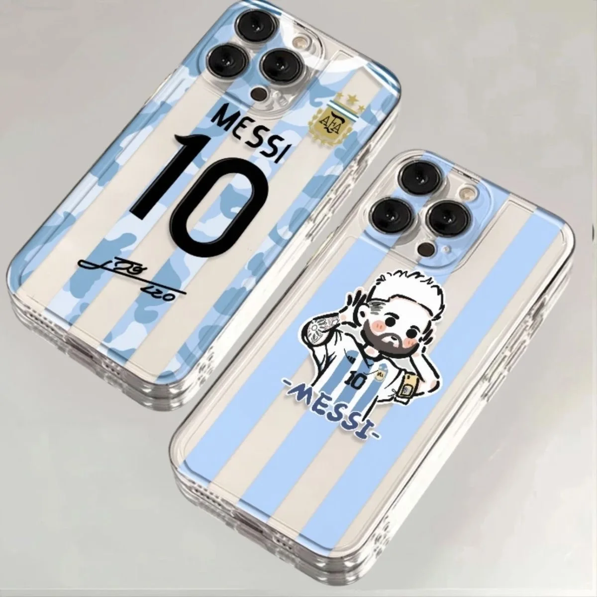 FootBall Phone Case for IPhone 16 15 14 13 12 11 Mini Pro Max X XR XSMax 7 8 Plus SE20 Spuerstar M-messi-CR77 Transparent Cover