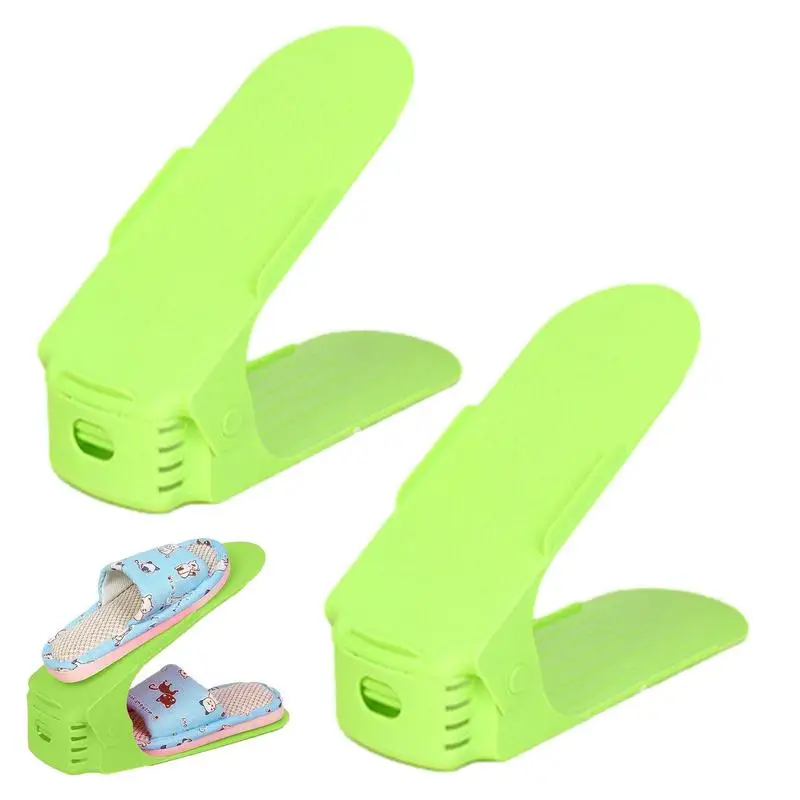 

Cabinets Shoe Storage Organizer Integrated Double Shelf Space Savers Shoe Rack Plastic Adjustable Shoes Warderobe Bedroom