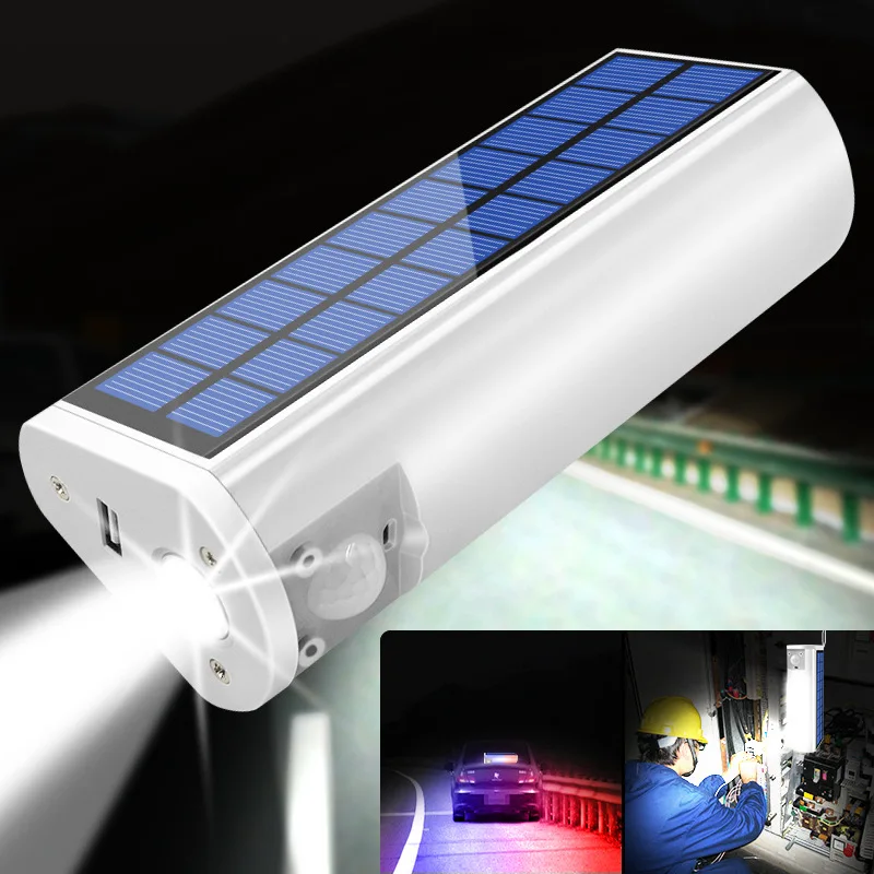 

Garden Solar Lamp Outdoor Light Camping Flashlight Portable Hight Power Searchlight Multi-function Waterproof Motion Sensor