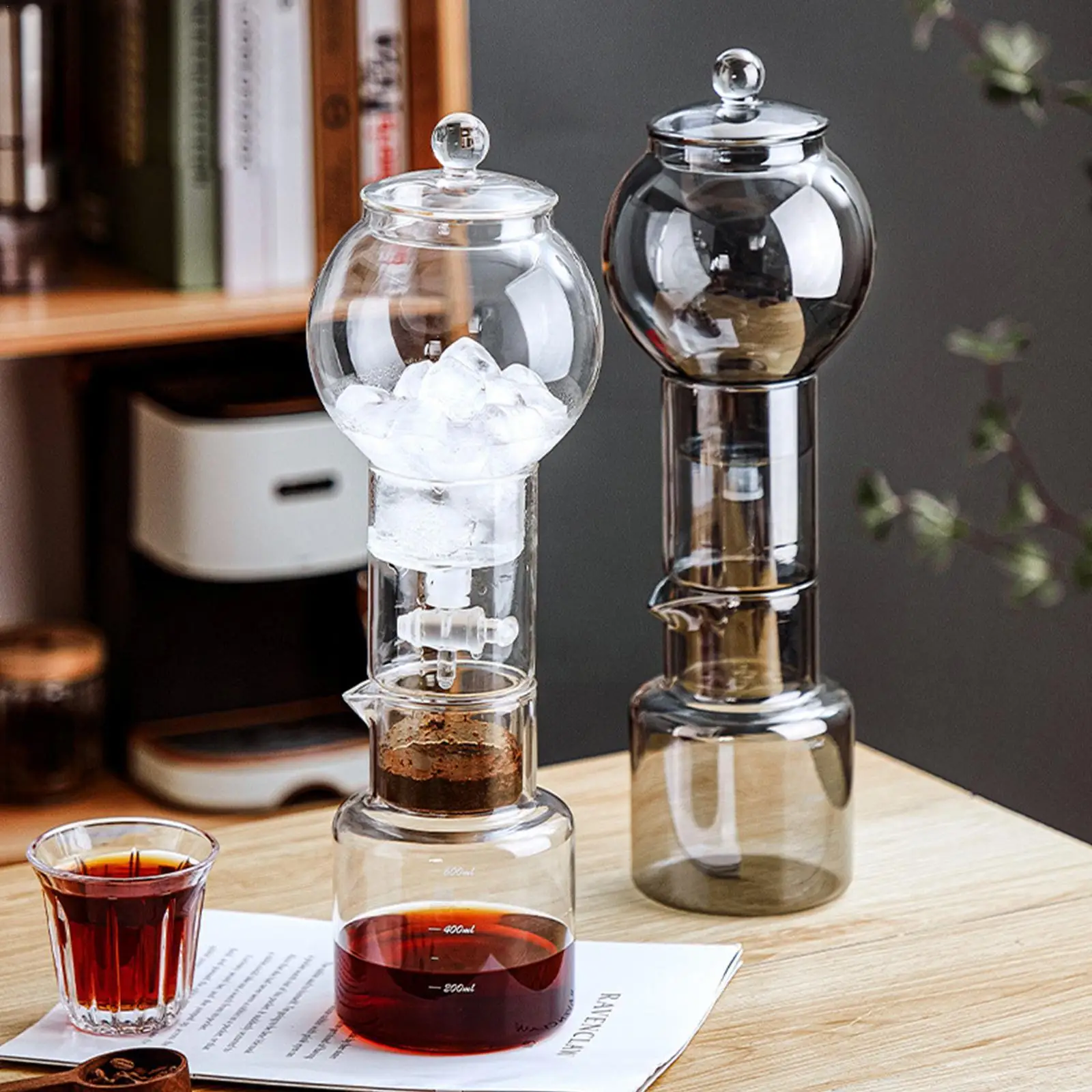 1L Water Drip Coffee Maker Espresso Coffee Cold Brew Reusable Machine Filter Pot Tools Ice Glass Percolator Dripper 에스프레소