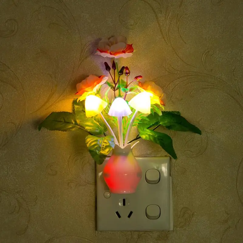 

Led Flashing Luminous Pomegranate Flower Led Light Control Induction Color Change Lamp Glowing Vase Night Light