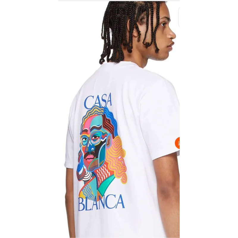 

Casual Casablanca New Arrivals 2022 Men T-shirt Short Sleeve 1:1 High Quality T Shirts for Men Spring and Summer