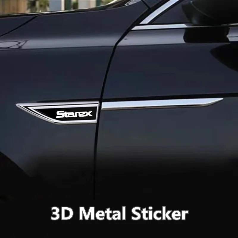 

2pcs 3D Metal Badge Car Fender Sides Blade Sticker Badge Sticker Auto Styling for Starex Car Sticker Accessories