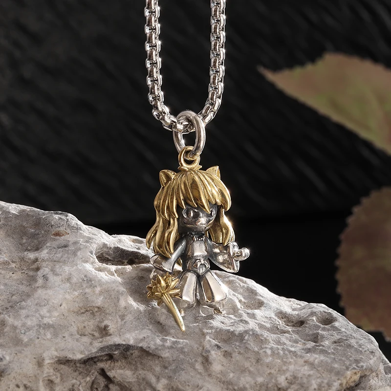 

Cute Yellow-Haired Little Girl Pendant Cartoon Character Role-Playing Necklace Ladies Charm Fashion Jewelry Girl Gift