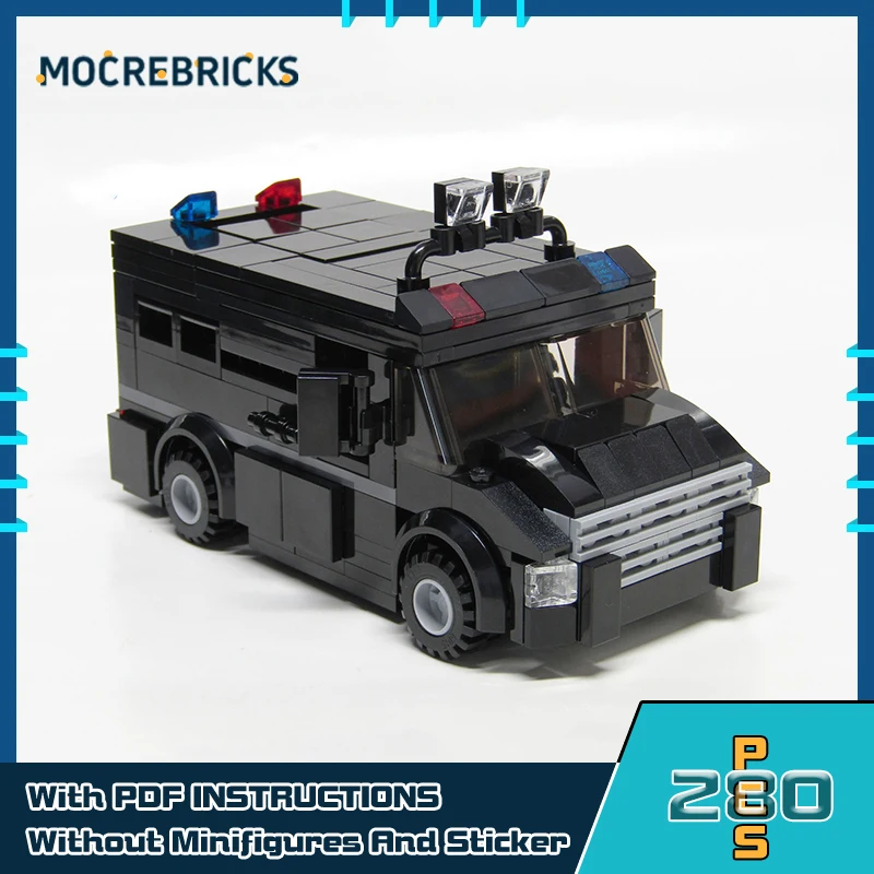 Конструктор MOC Swat миниатюрный бронированный грузовик скоростной чемпион