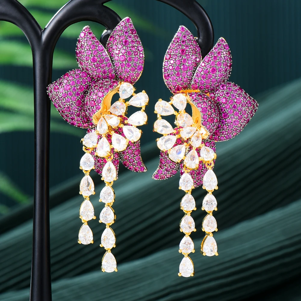 

Missvikki Original Gorgeous Sweet Pendant Earrings For Women Wedding Party Luxury Shiny Earrings Jewelry Gift High Quality