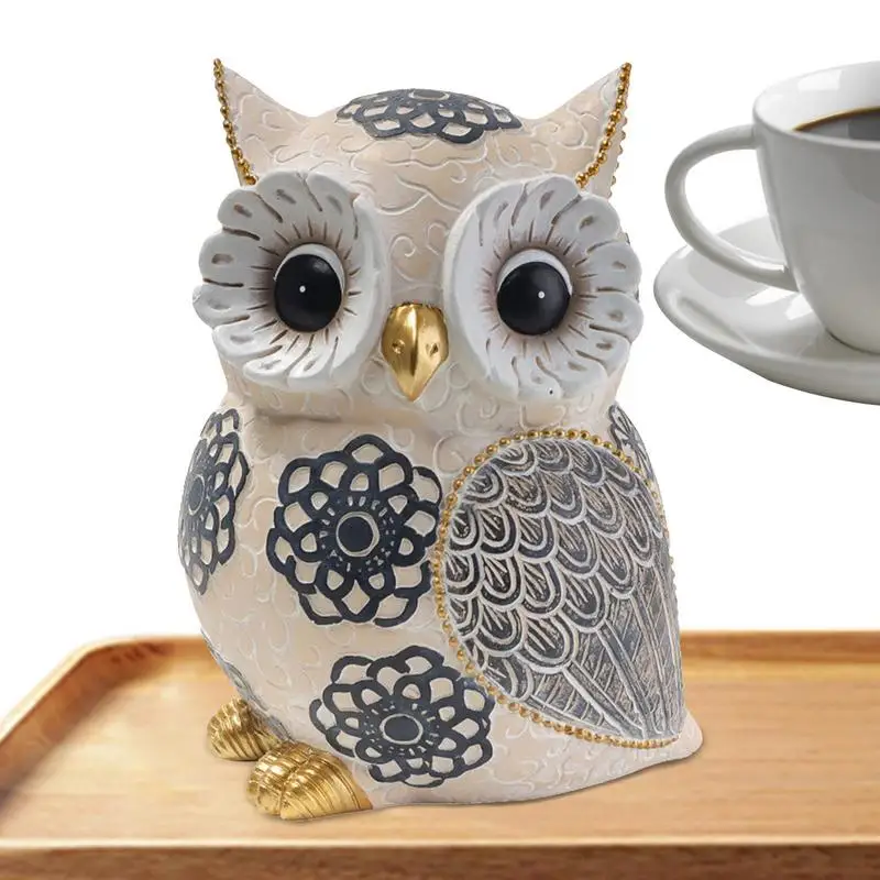 

Resin Owls Figures Statues Resin Craft Owl Decor Animal Sculptures Cute Owls For Shelf Cabinet Table Offices For Bookshelf
