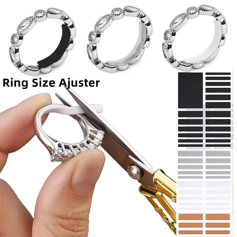 

1 шт. прозрачное кольцо с регулировкой внутреннего размера для больших колец, незаметное кольцо с фиксированным затягивающим редуктором, наклейка с изменяемым размером