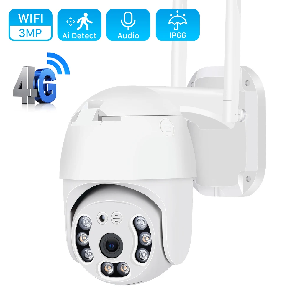 

IP-камера наружная беспроводная, 1080P, 3 Мп, 4G, SIM-карта
