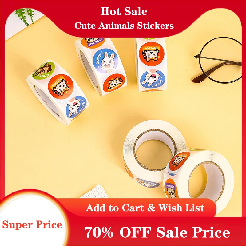 

Cute Animals Stickers Animals Labels Stickers Reward Stickers Kindergarten Stickers School Teacher Encourage Learning Stickers