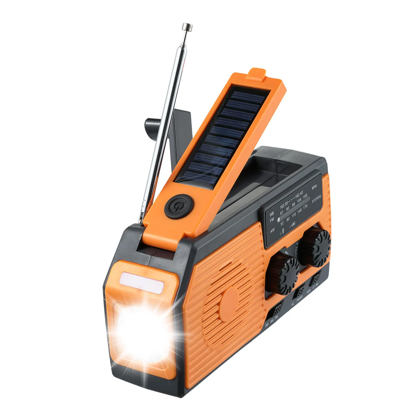 

Аварийный радиоприемник 5000 мА/ч, SolarPortable AM FM NOAA, метеостанция с зарядным устройством для сотового телефона, сигнализация SOS, лампа для чтения
